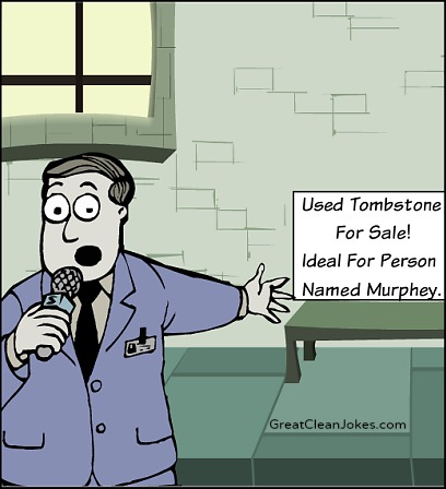 Used tombstone for sale! Ideal for man named murphy.