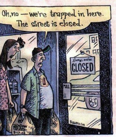 We're locked out cartoon