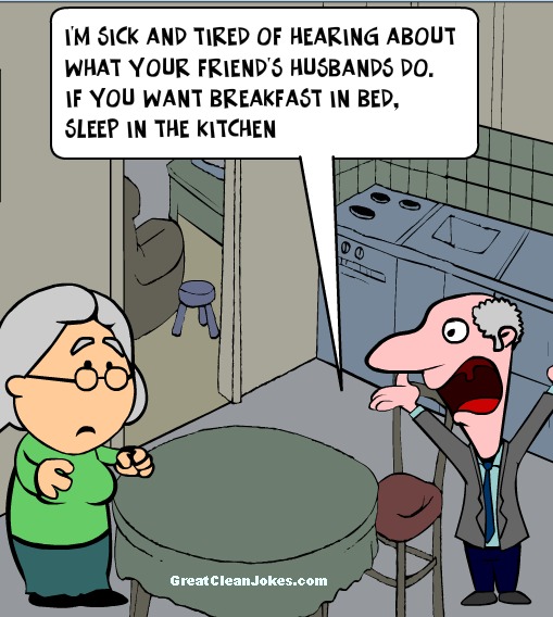 Breakfast In Bed Funny Cartoon