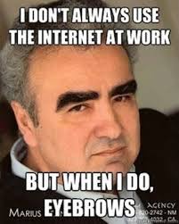 I don't always use the internet at work but when I do eyebrows.